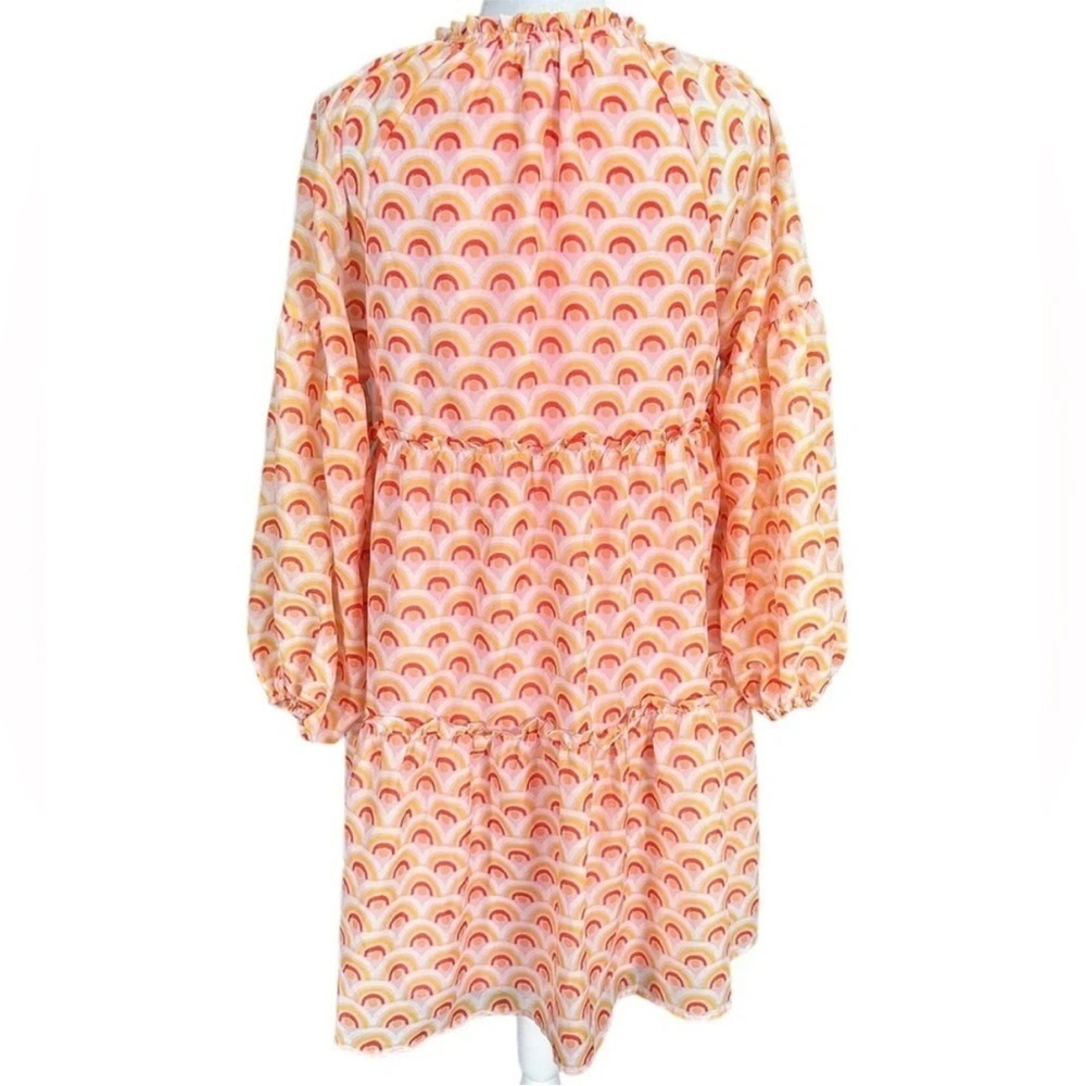 NWOT J. Marie Rainbows Balloon Sleeve Tiered Mini Dress Size XS - Picture 11 of 12